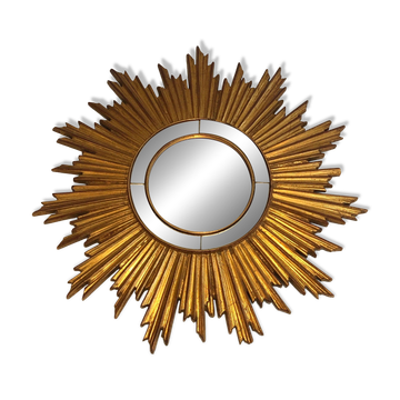 Golden resin sun mirror