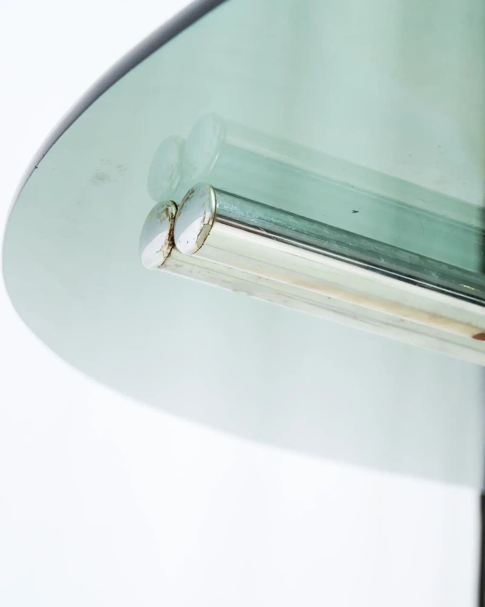 Dining table with double tubular chrome base, 1970s