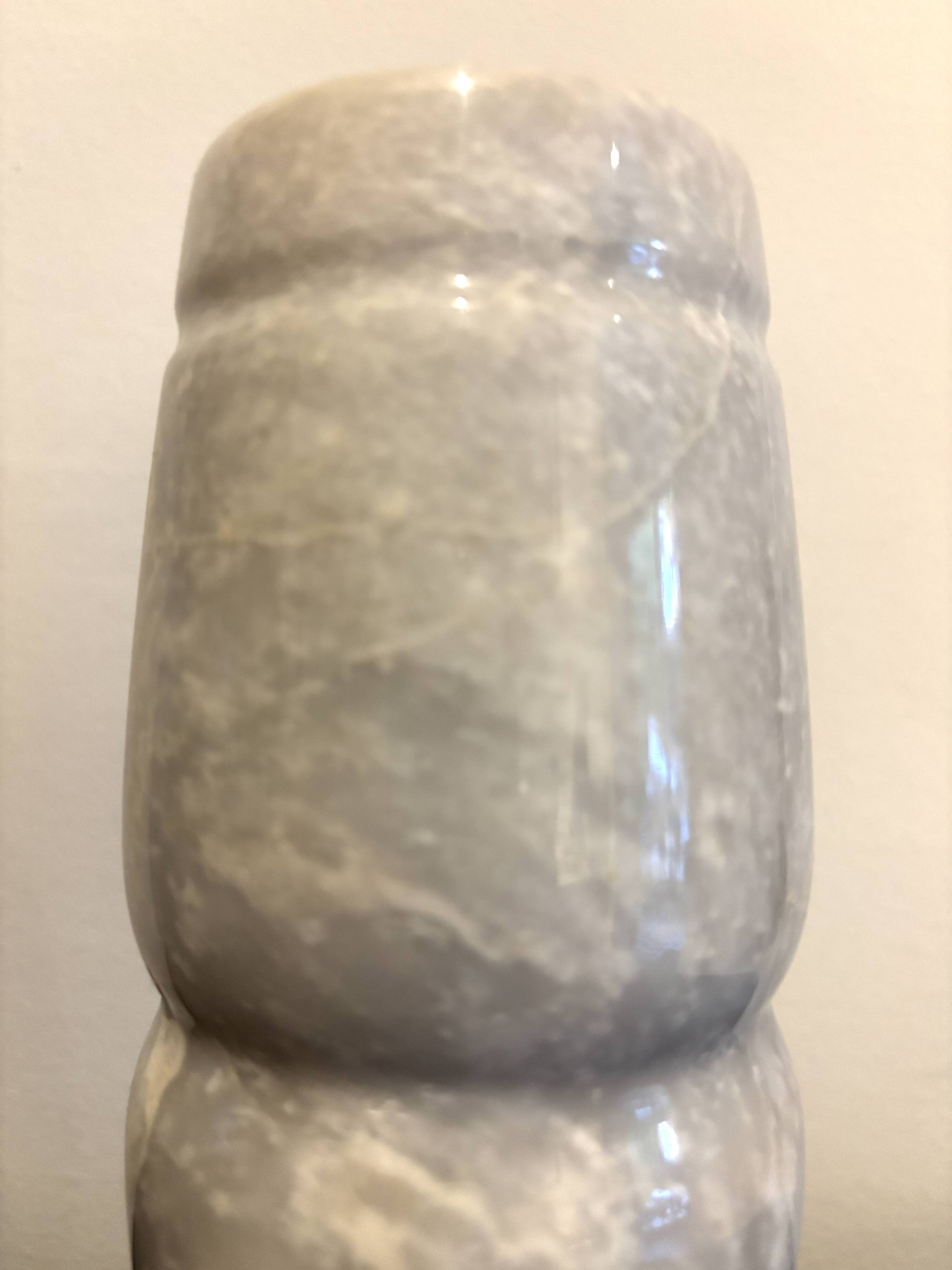 Grey marble vase