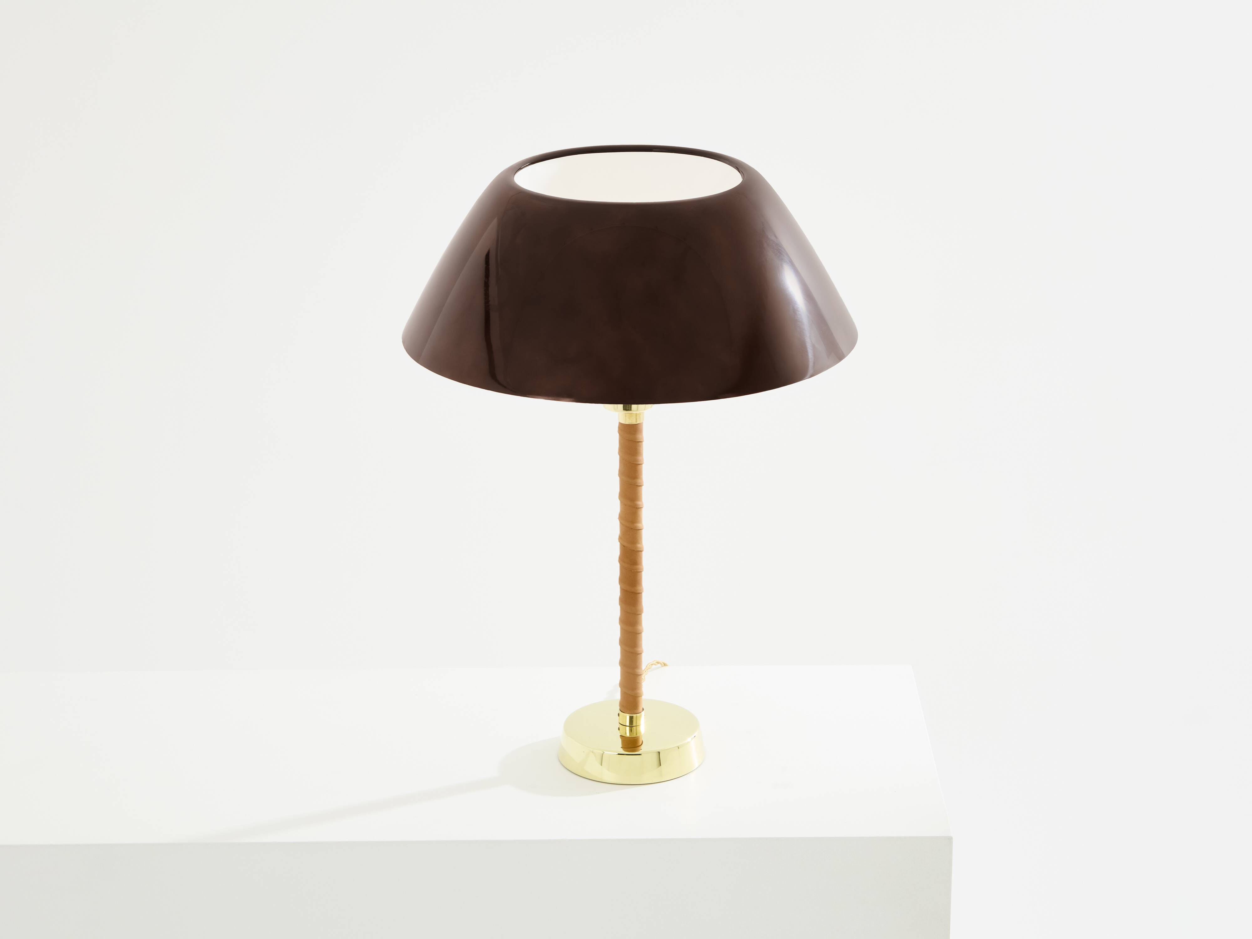 Lisa Johansson-Pape senator lamp brass and leather 1950