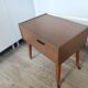 Travailleuse à roulettes table d'appoint pieds compas vintage made in Germany
