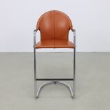 4x Barstool Leather & Chrome