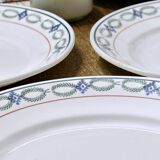 Assiettes anciennes terre de fer St Amand guirlande