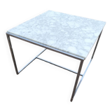 White marble and chrome coffee table, 1970