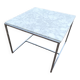 White marble and chrome coffee table, 1970