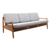 Sofa, teak daybed, reupholstered, 1960s