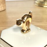 Porcelain jewelry box "golden cat"
