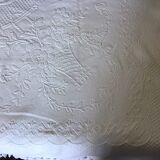19th bed top in cotton piqué marked MC