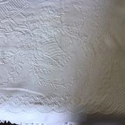 19th bed top in cotton piqué marked MC