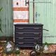 Commode vintage rénovée noire