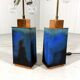 Ensemble de 2 grandes bases de lampes de table des années 1960.