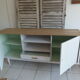 Vintage line of the 60s-70s pearl grey, plateau waxed wood light oak