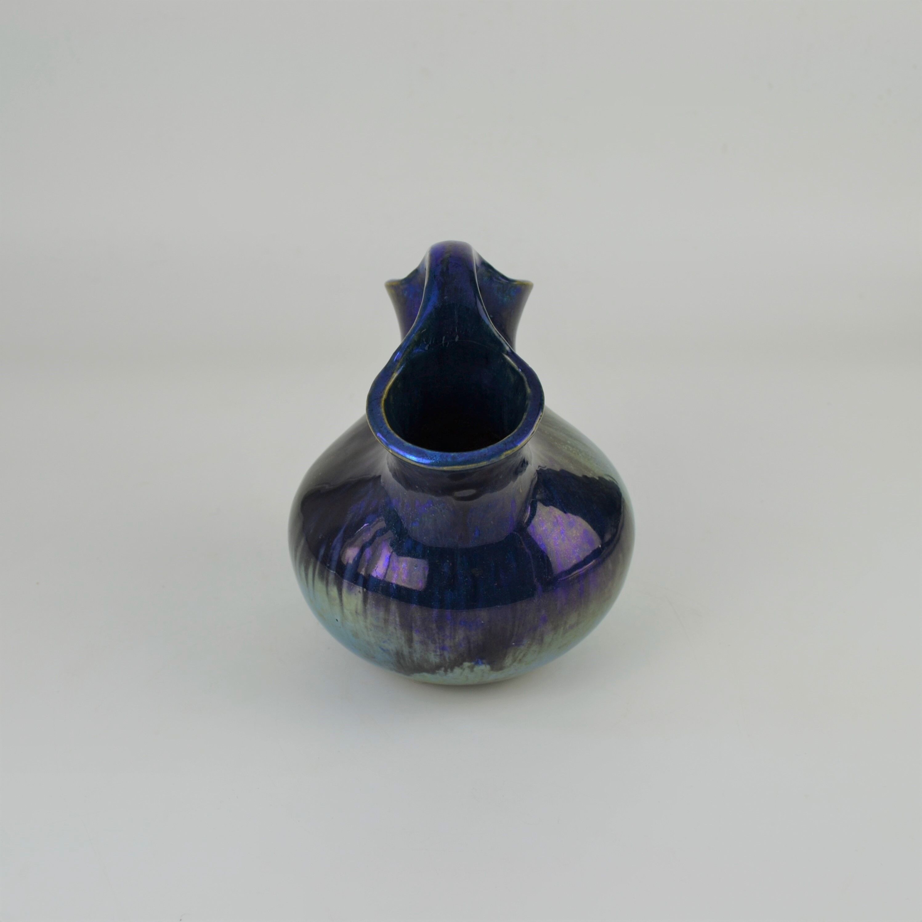 Vase en grès flammés à reflets métalliques de la S.A.P.C. de Rambervillers