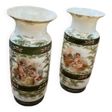 Enamelled vases