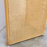 Vintage wicker claustra screen - 1950s