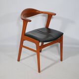 Armchair with Leather and Teak by ERIK KIRKEGAARD 1960s