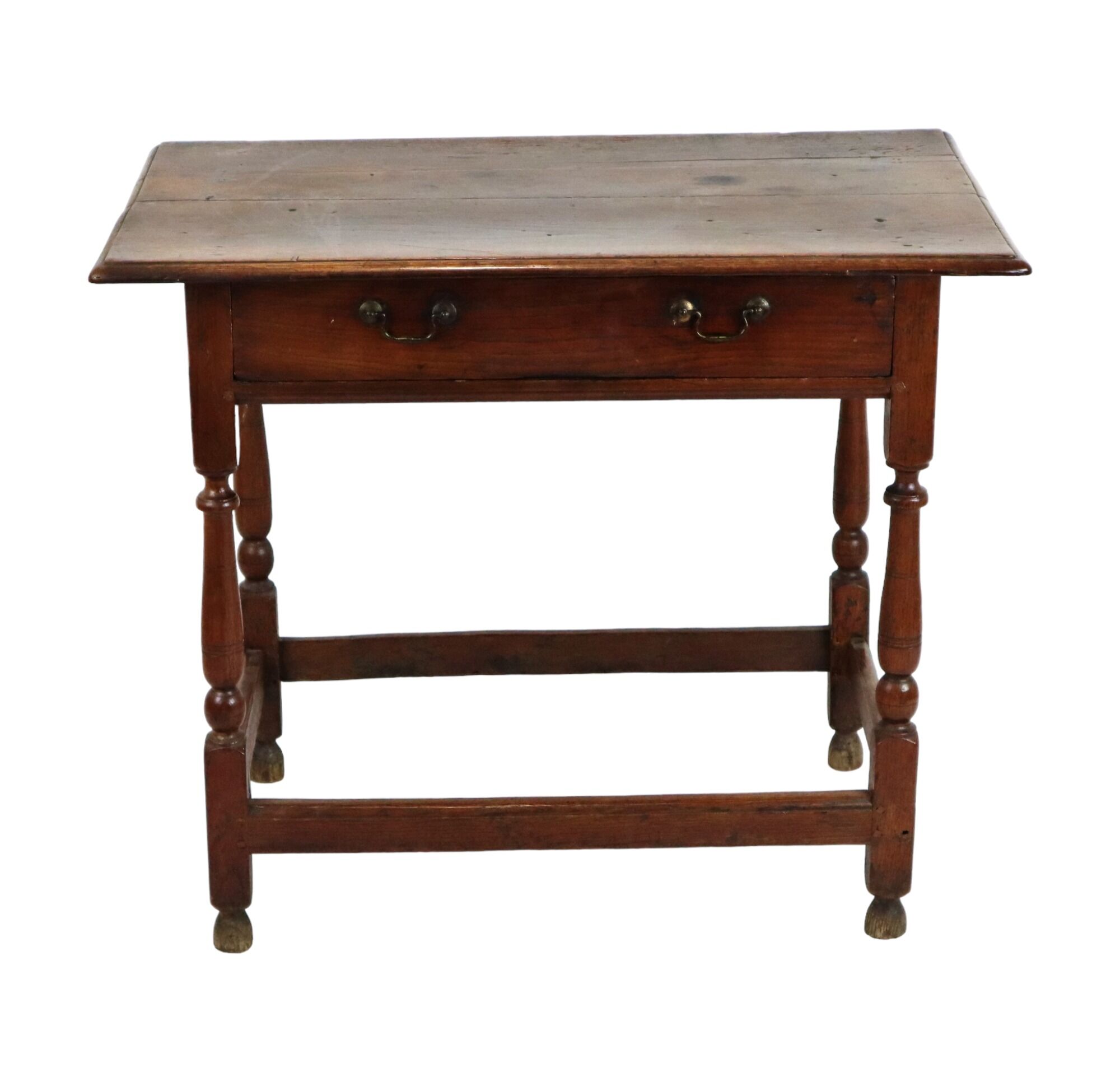 English table drawer lowboy antique solid oak 18th century 94cm