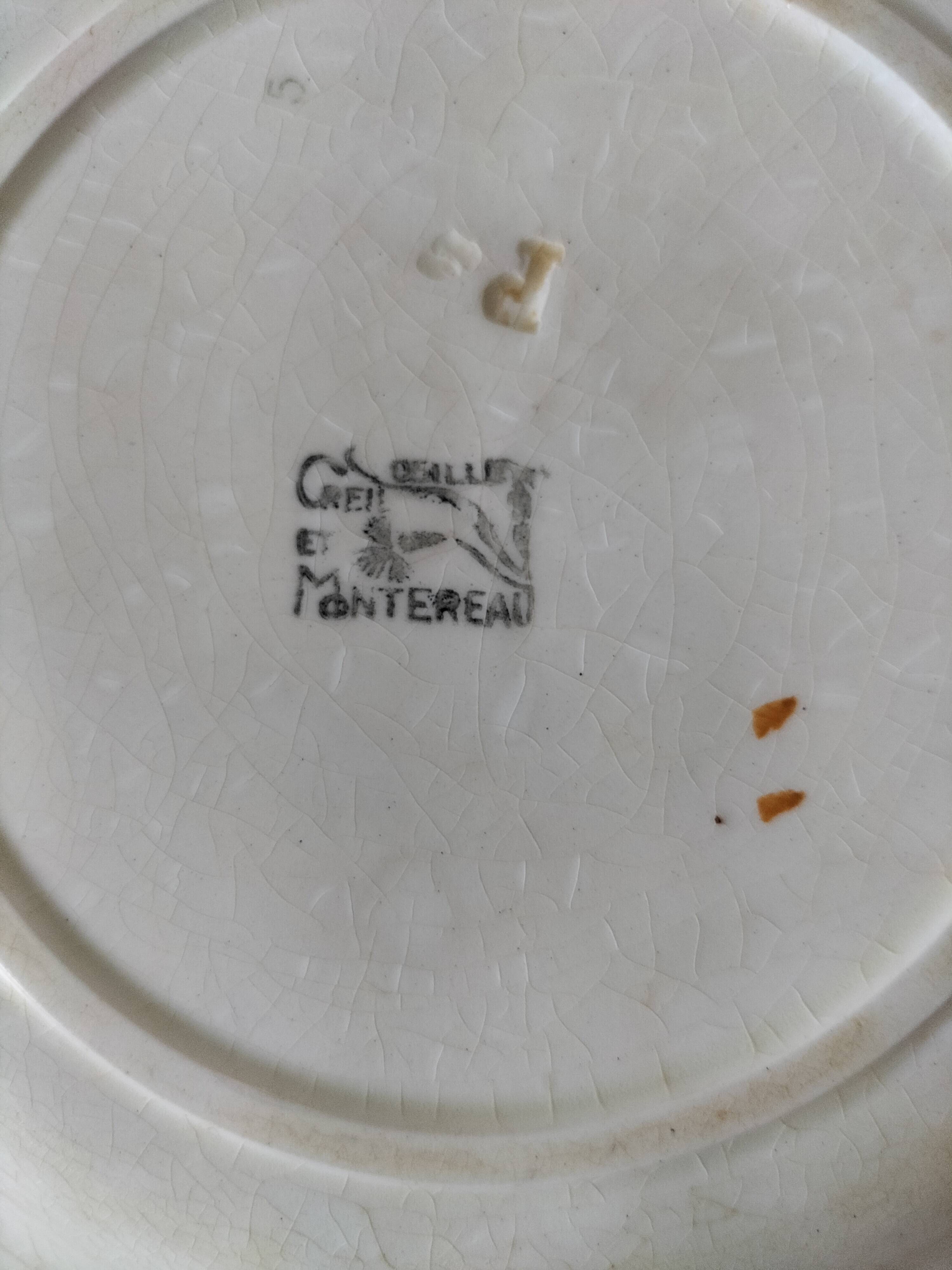 Set of 5 soup plates – Creil & Montereau – Œillet model