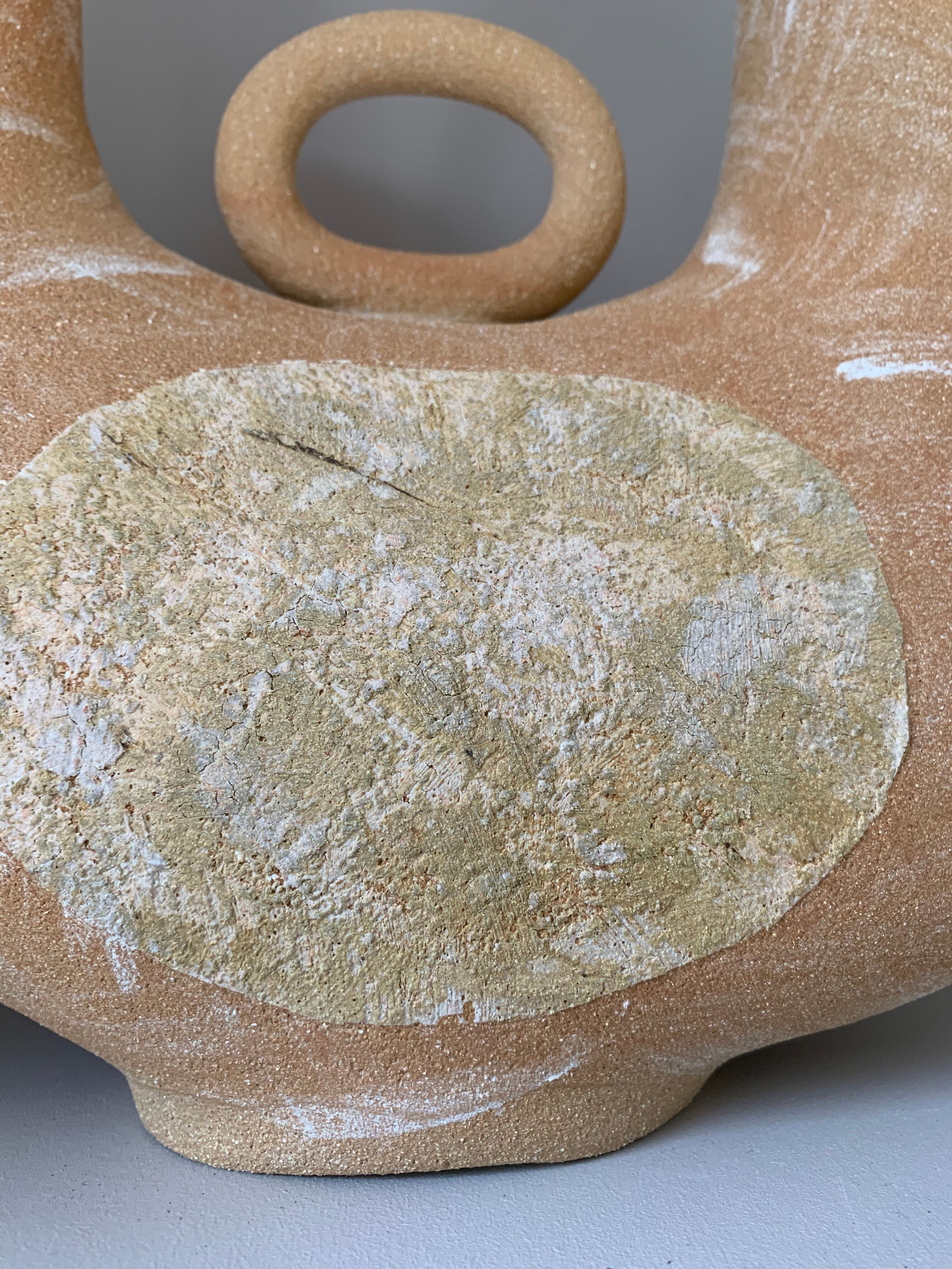 Grand vase en grès brut