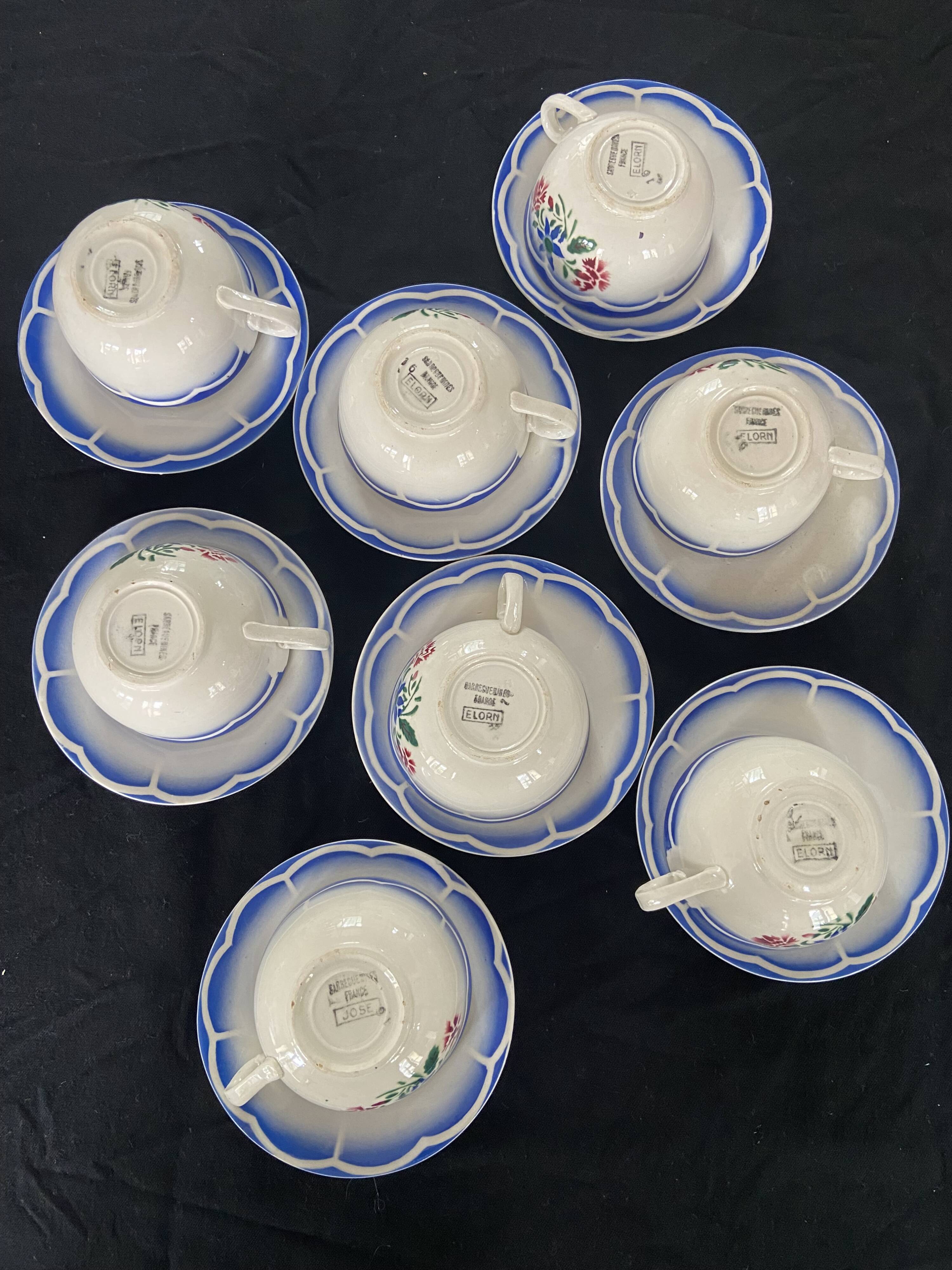 Digoin Sarreguemines "Elorn" coffee service