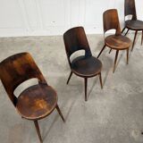 6 chocolate brown Baumann Mondor chairs