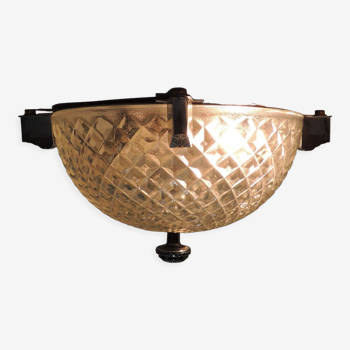 Cut glass ceiling lamp / vintage