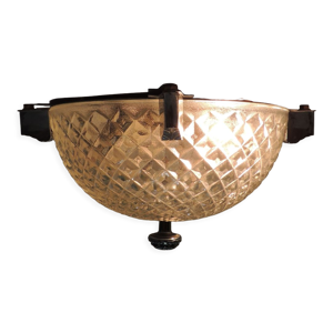 plafonnier verre taillé