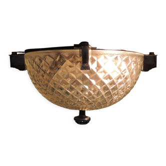 Cut glass ceiling lamp / vintage