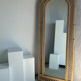 Rattan foot mirror with braces H:2m