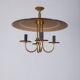 Vintage 1950s Italian-design brass and pink glass chandelier