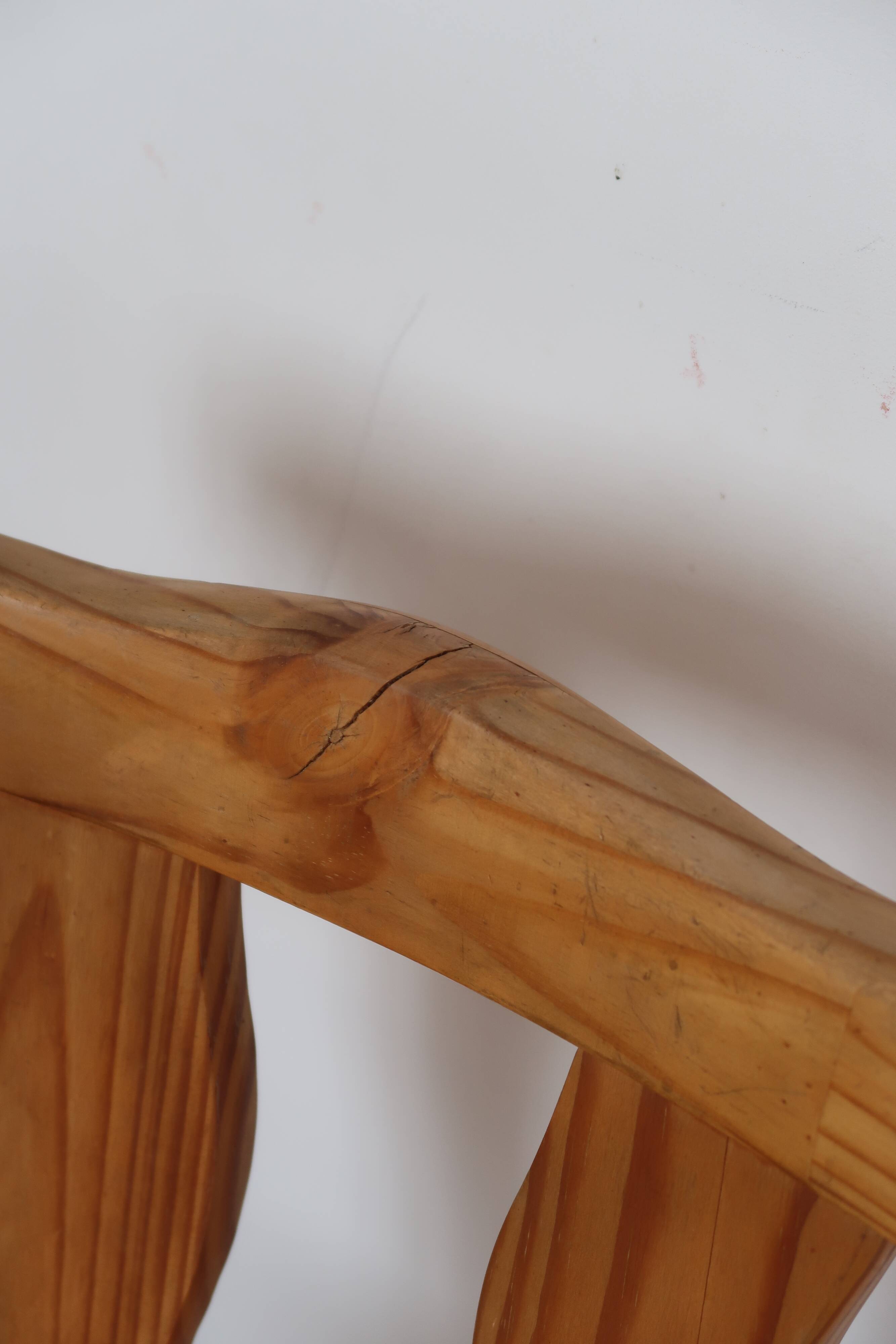 Pair of Scandinavian pine chairs