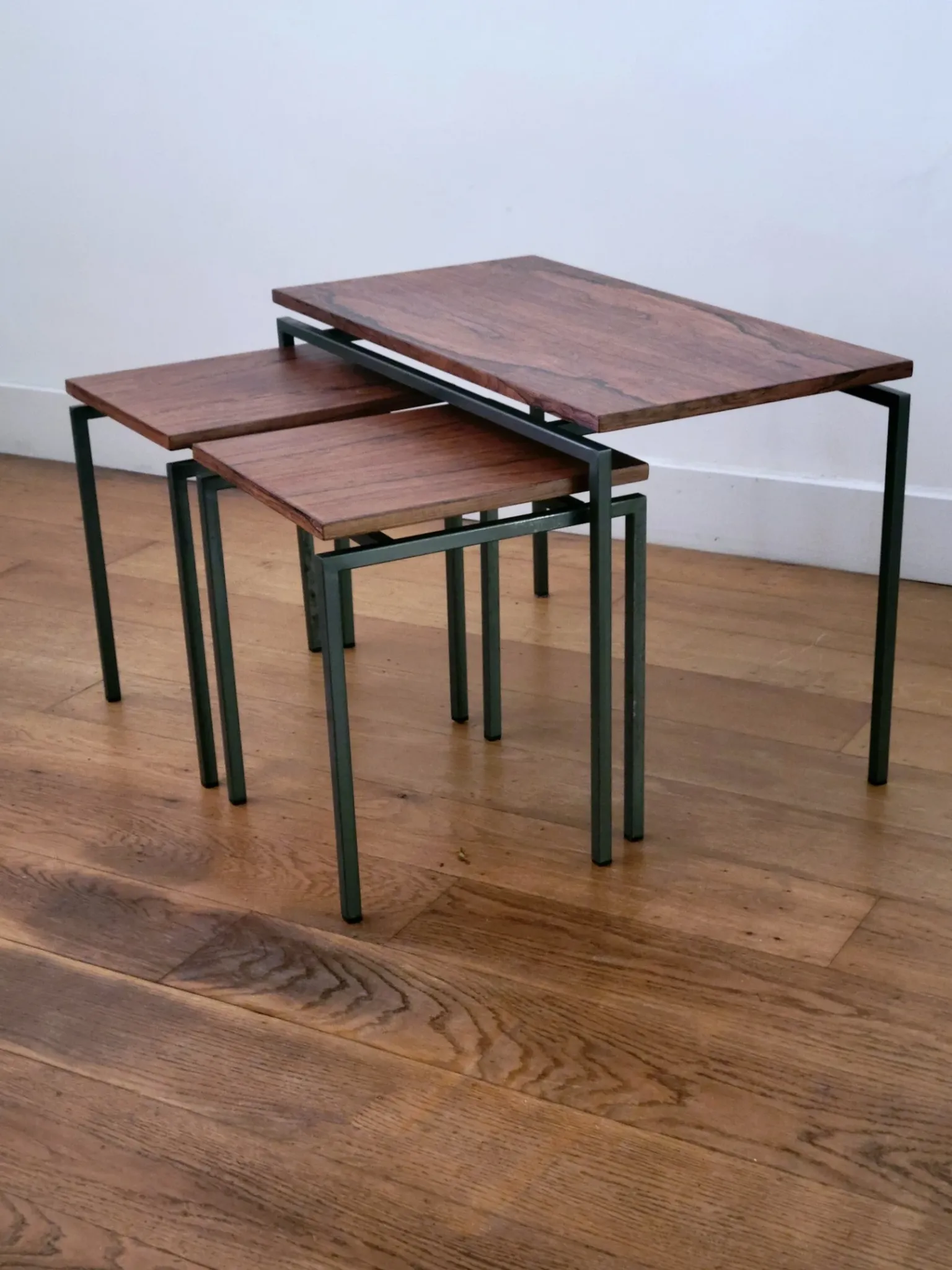 Rosewood nesting tables by Cees Braakman for Pastoe, 1960
