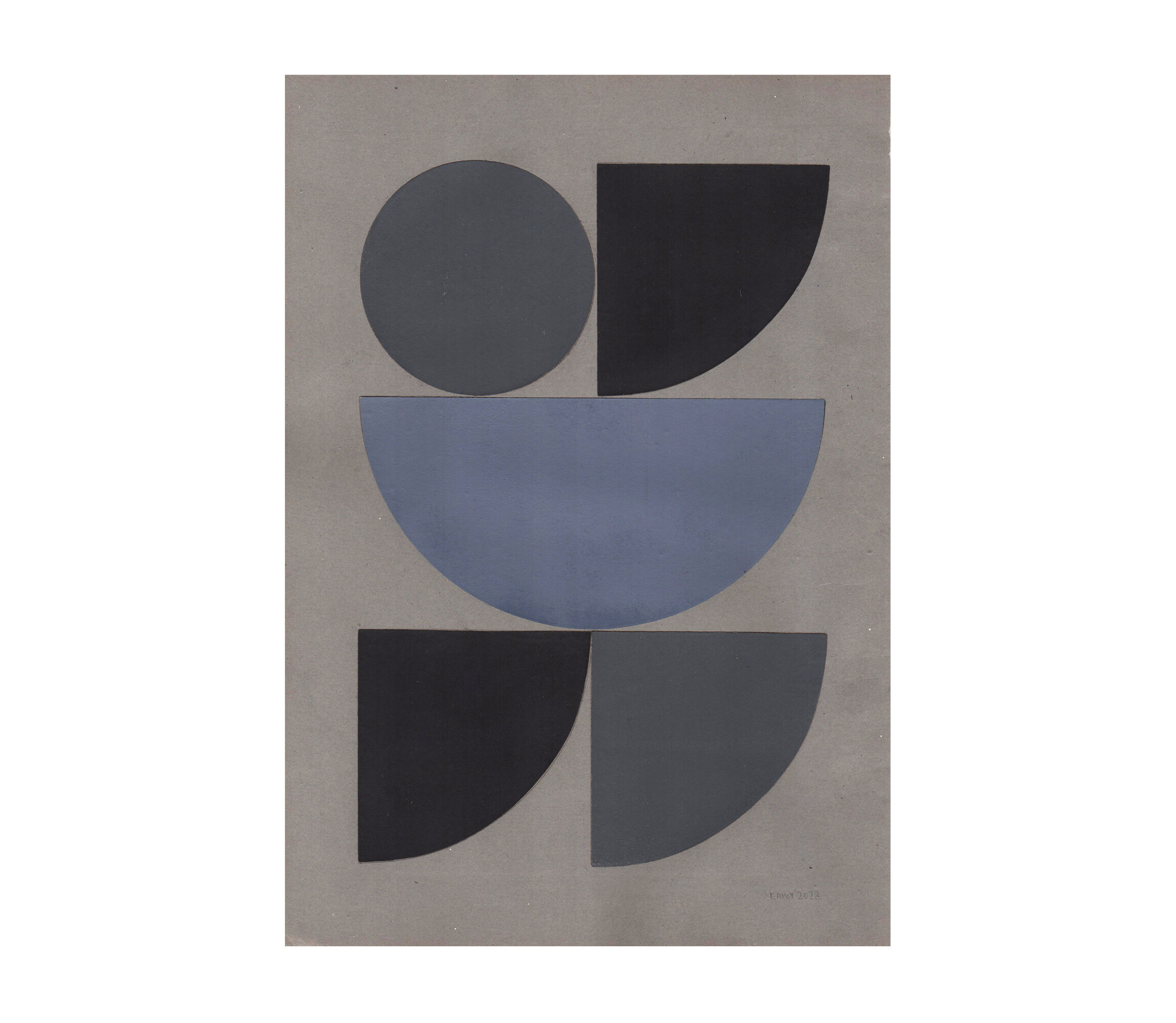 Collage on paper 26x36cm, signed Eawy