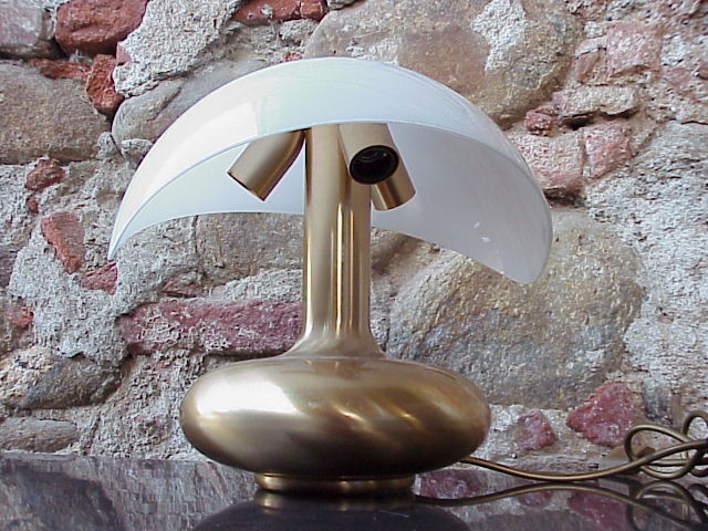 Lamp in brass and glass Veart Venice Italy '70s