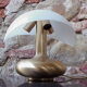 Lamp in brass and glass Veart Venice Italy '70s