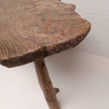 “Tree trunk” coffee table in raw wood from the 70s