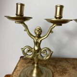 Paire de chandeliers en bronze