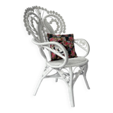Chaise de salle à manger en rotin vintage