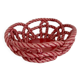 Pink woven ceramic bowl