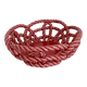 Pink woven ceramic bowl