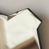 Beveled mirror - freeform - "batman", 67x39 cm