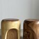 End of sofa, stool or monoxyl side table in solid suar