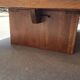 Rustic brutalist coffee table in solid reclaimed wood 195 x 90 cm