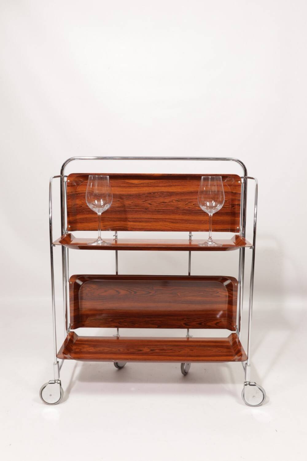 Bauhaus roll bar table chrome 1960 mid century modern design