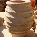 Tamegroute raw striated wabi-sabi vase