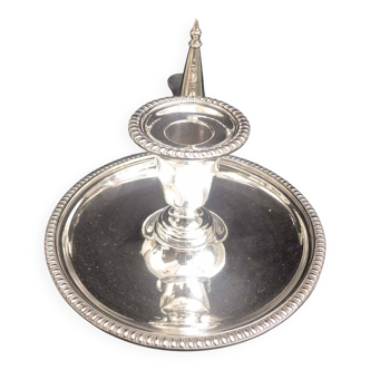 Silver candle holder