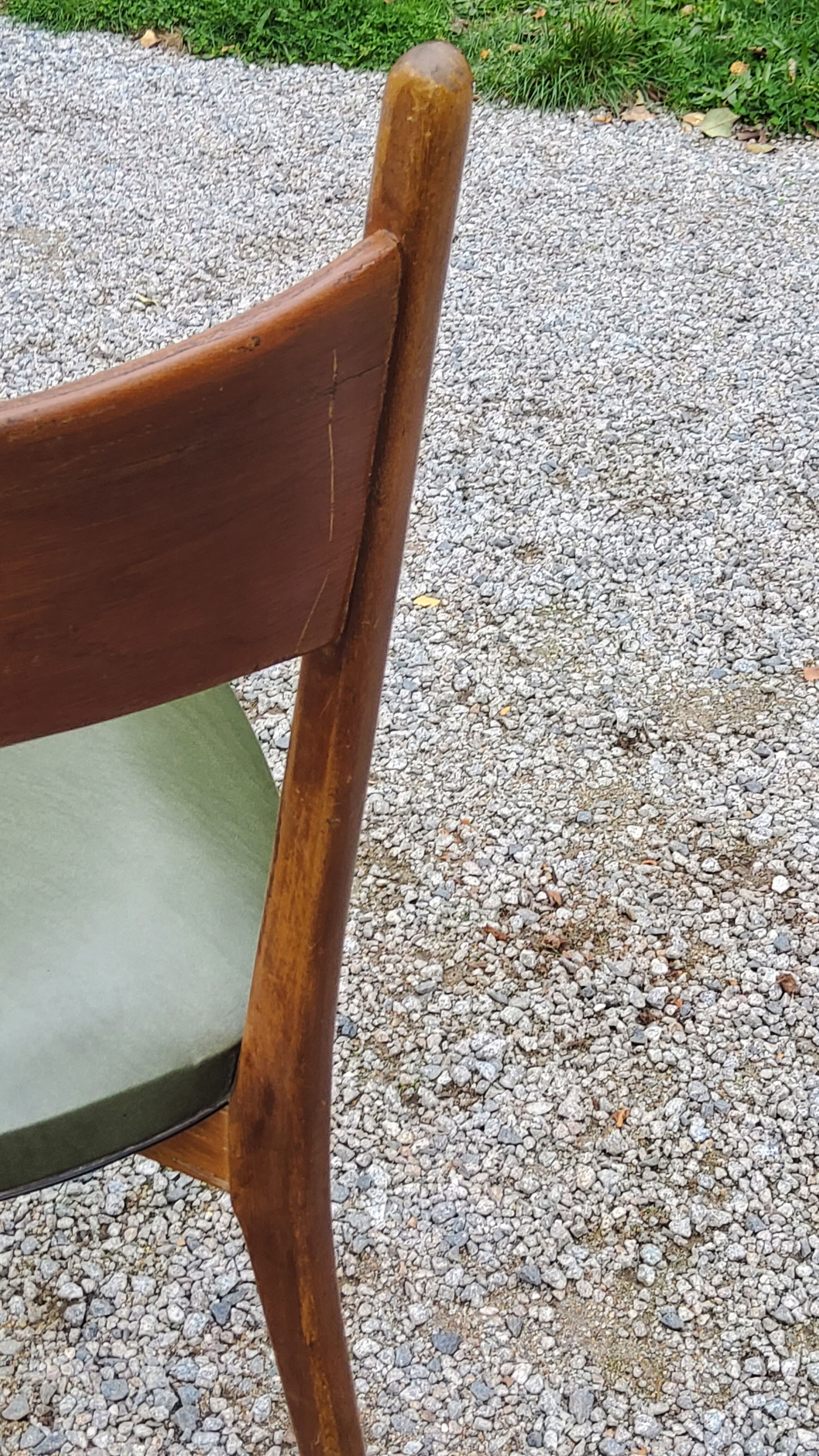 Pair of 50's Scandinavian style mahogany chairs