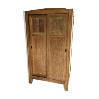 Art Deco vintage Parisian wardrobe with sliding doors.