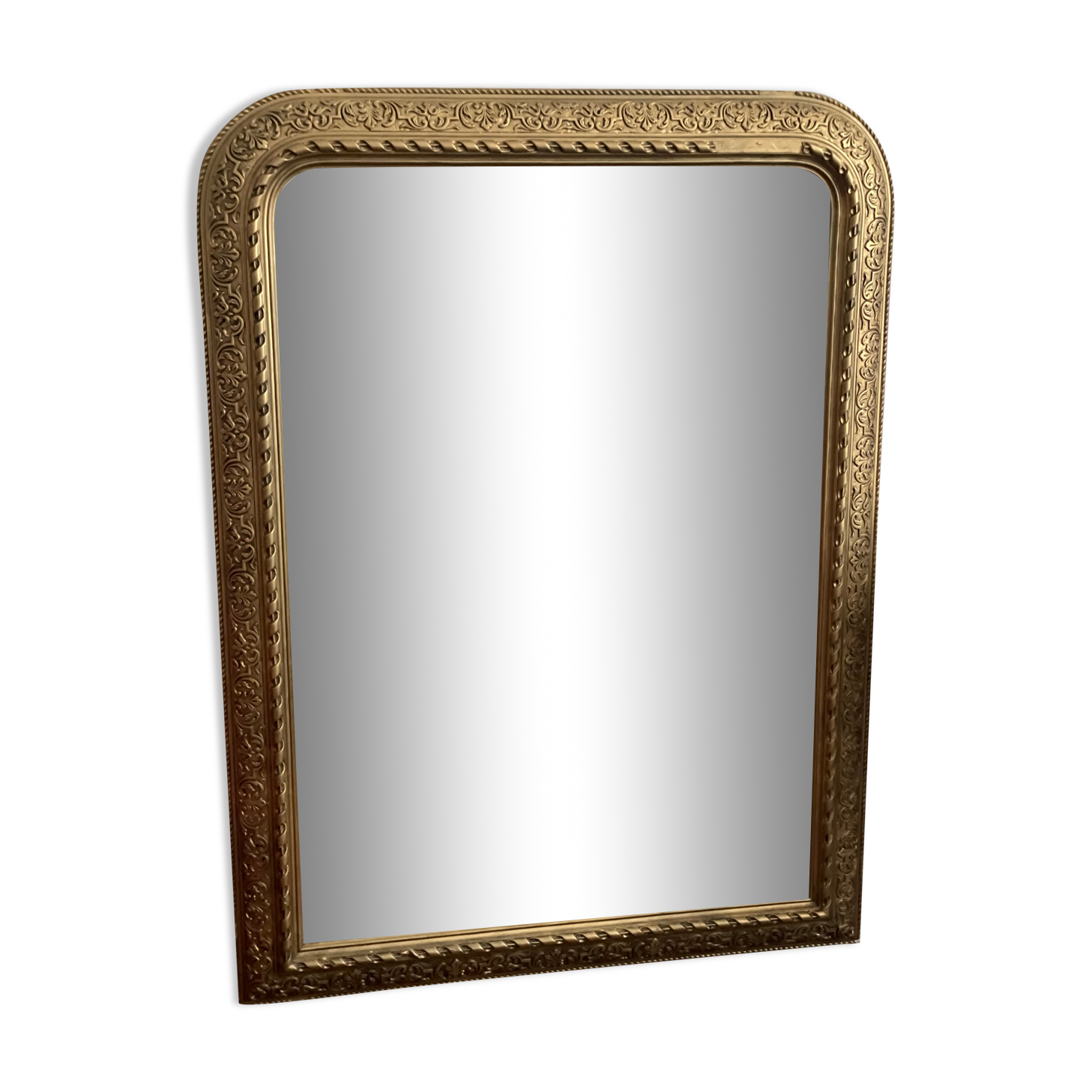 Old mirror louis Philippe gilded carved fireplace