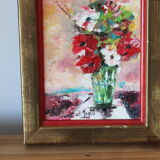 Oil on canvas bouquet of flowers